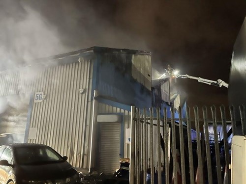 Fire in shop in Knowsley