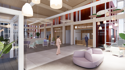 Concept image of the interior of the new national resilience centre of excellence