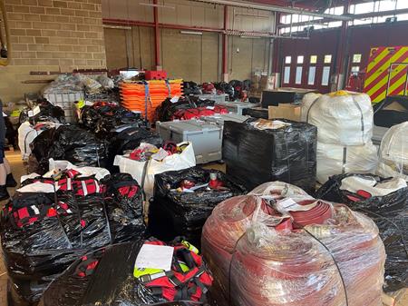 (C)Merseyside Fire And Rescue Service FRS Donations For Ukraine