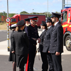 Fire Control Recruits at Pass Out Ceremony